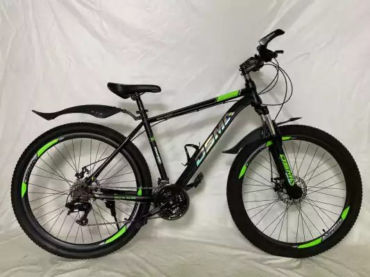 Велосипед взрослый спортивный DSMA D900, 27,5 черно-зеленый